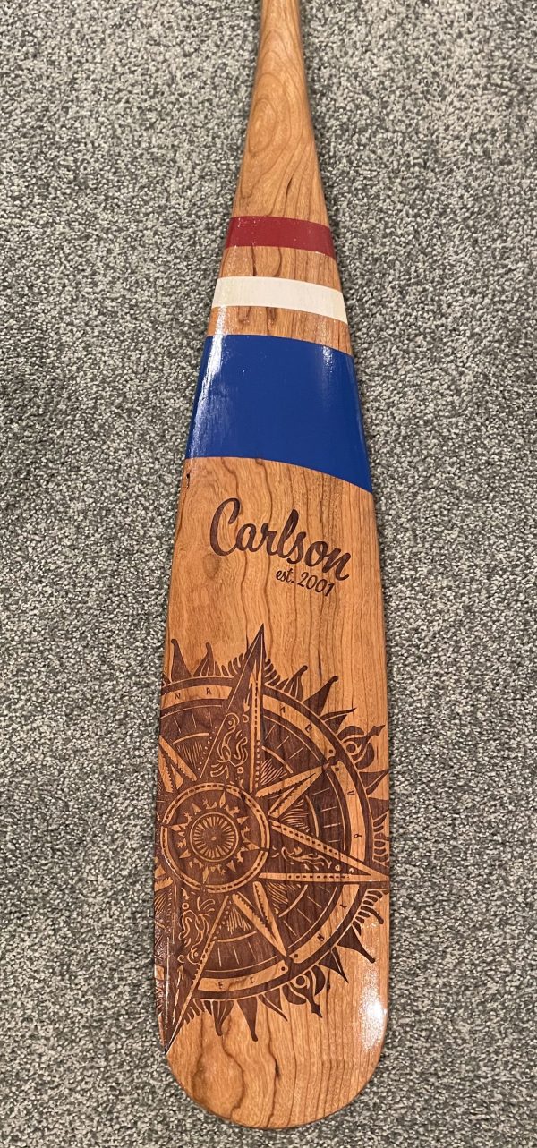 Carlson Paddle. Hand painted and laser etched